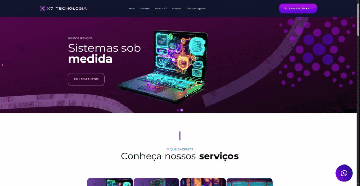 Landing Page X7-Technology